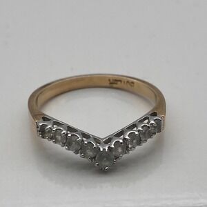 Vintage Butler Two-Tone Wishbone Stacking Ring Size 7